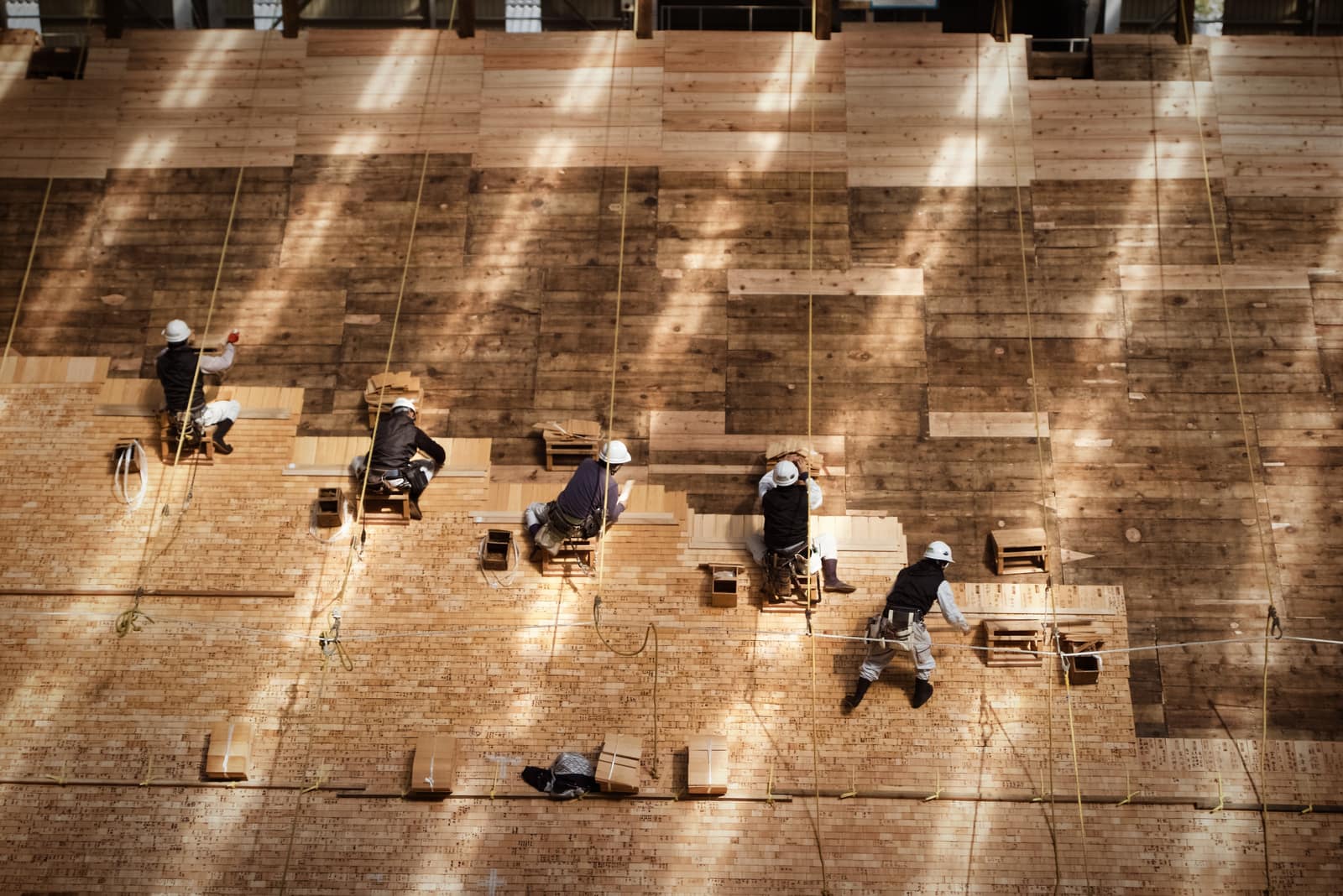 Workers on a construction site